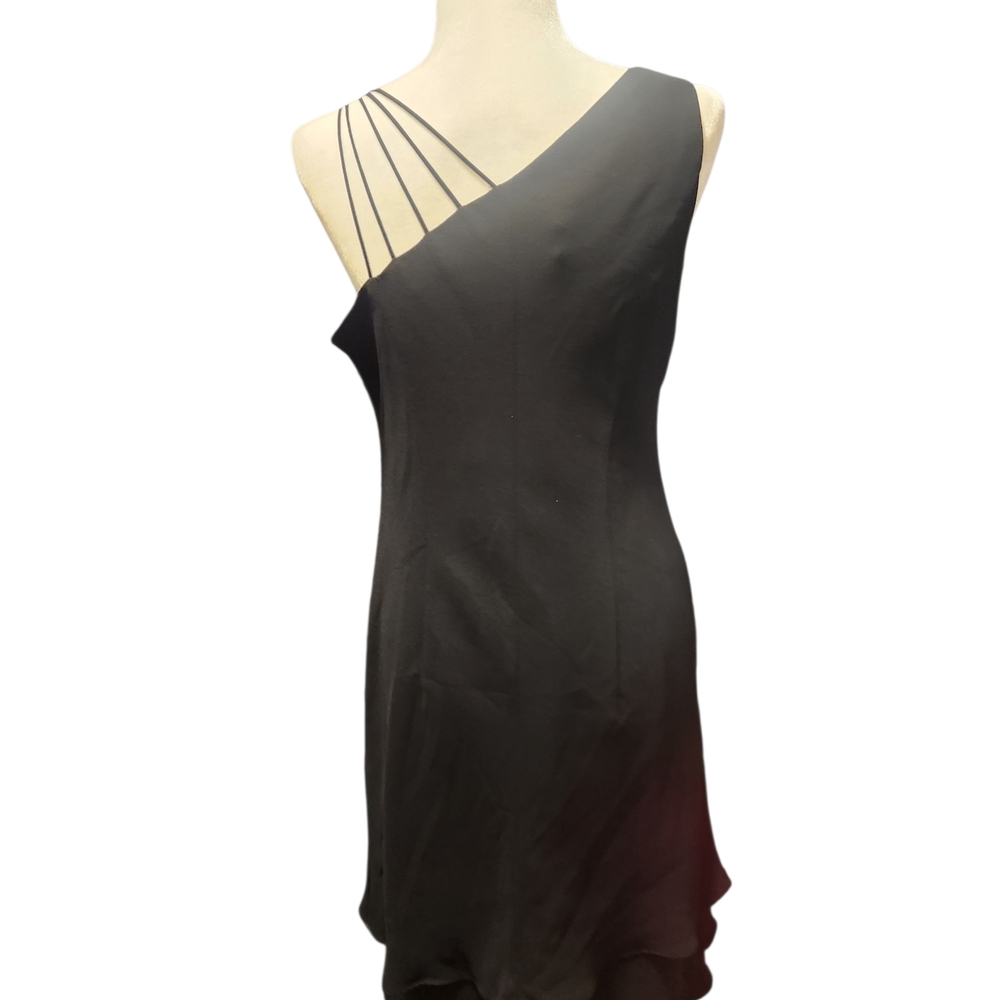 Jones Wear Elegant Black One-Shoulder Dress - Picture 4 of 6